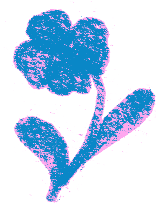 Flor azul decorativa